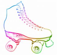 Roller skates flat