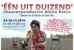 2016-11-26 flyer alina kiers - voorstelling een-uit-duizend