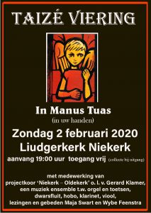 Zondag 2 februari Taizeviering Liudgerkerk niekerk, aanvang 19:00 uur