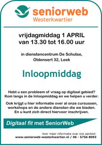 2022 voorjaar - inloopmiddag op vrijdag