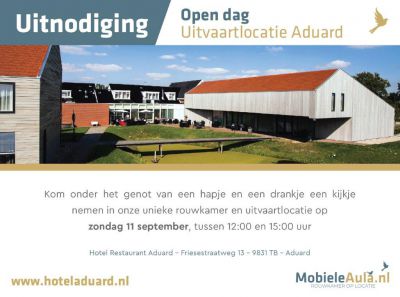 Opendag uitvaartlocatie aduard