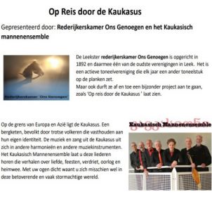 Presentatie op reis door de kaukusus