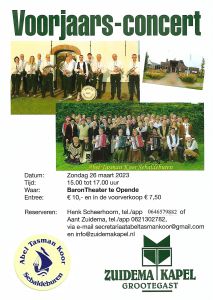 Voorjaarsconcert atk-zuidemakapel 26 mrt. 23