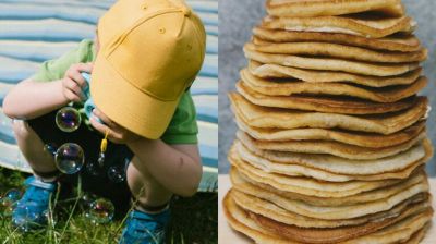 Spelen en pannenkoeken
