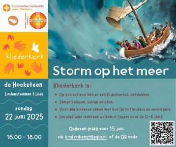 Flyer kliederkerk Storm op het meer
