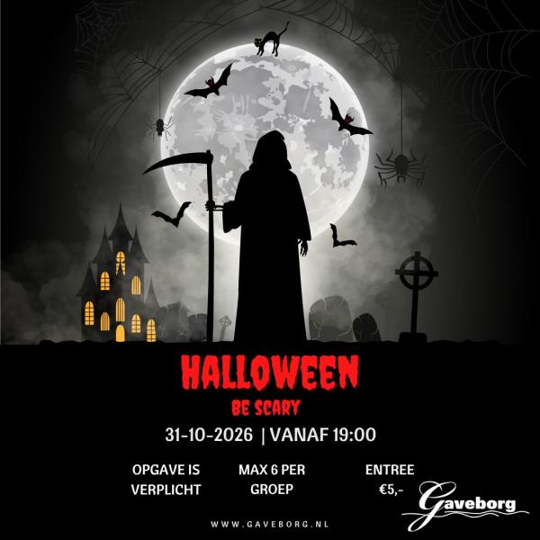 Blue and orange halloween party poster (instagram-bericht)