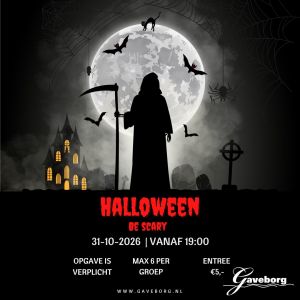 Blue and orange halloween party poster (instagram-bericht)