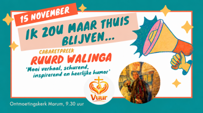 Christelijk cabaretier Ruurd Waling in Marum