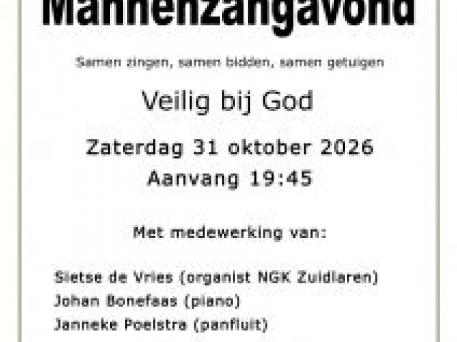 Mannenzang Grootegast editie Grootegast