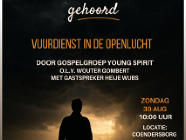 Openluchtdienst zondag 30 augustus