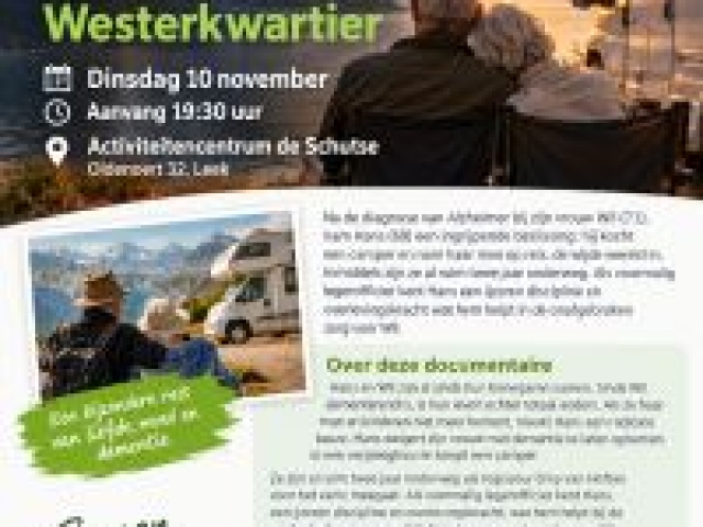 FILMAVOND: ‘‘ONS CAMPERTJE’’ bij Alzheimercafe Zuidhorn